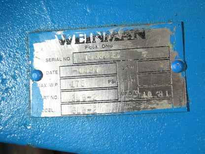 Crane Weinman 3L6-2 Split Case Centrifugal Pump 4x3" Flanged 10.8" Impeller
