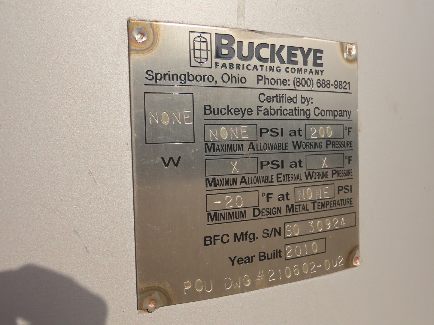 PCU Compucharge Absorption Charge Pump System Mixer & RO Filter Tanks 200 Gal