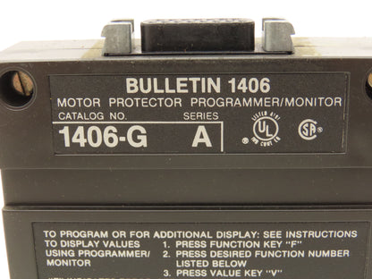 Allen Bradley 1406-G Motor Protector Programmer Monitor Series A With Bracket