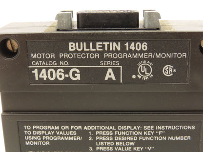 Allen Bradley 1406-G Motor Protector Programmer Monitor Series A With Bracket