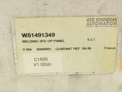 Telemecanique C1600 HMI Welding VFD OP Push Button Panel 24V V2.1 W81491349
