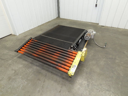 40"W x 48"L Pallet Conveyor 36" Grip Belt with Live Roller On Ramp 3PH 205FPM