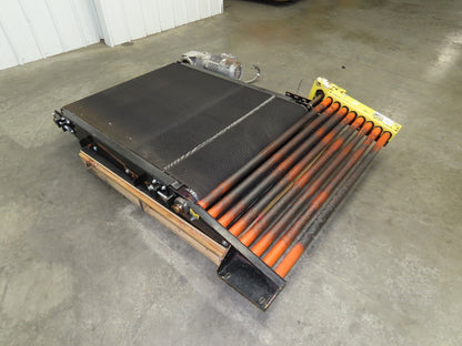 40"W x 48"L Pallet Conveyor 36" Grip Belt with Live Roller On Ramp 3PH 205FPM