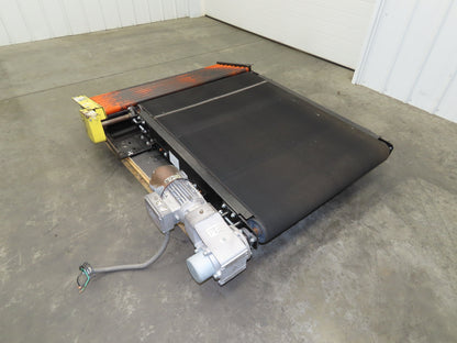 40"W x 48"L Pallet Conveyor 36" Grip Belt with Live Roller On Ramp 3PH 205FPM