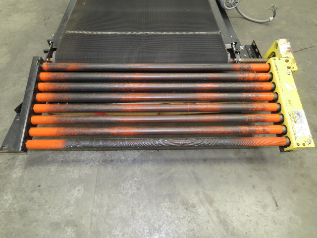 40"W x 48"L Pallet Conveyor 36" Grip Belt with Live Roller On Ramp 3PH 205FPM