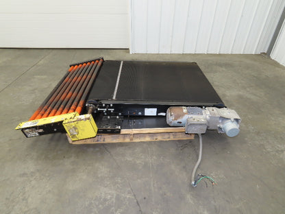 40"W x 48"L Pallet Conveyor 36" Grip Belt with Live Roller On Ramp 3PH 205FPM
