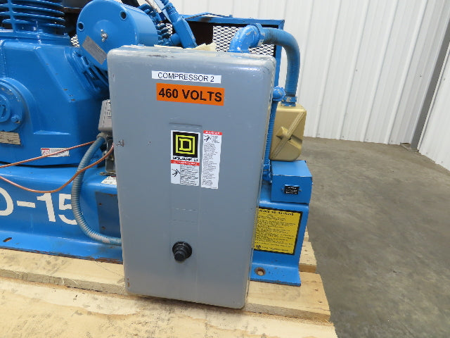 Quincy QRDS-15 Oil-less Piston Air Compressor Pump 53 CFM 150PSI 15Hp 230/460V