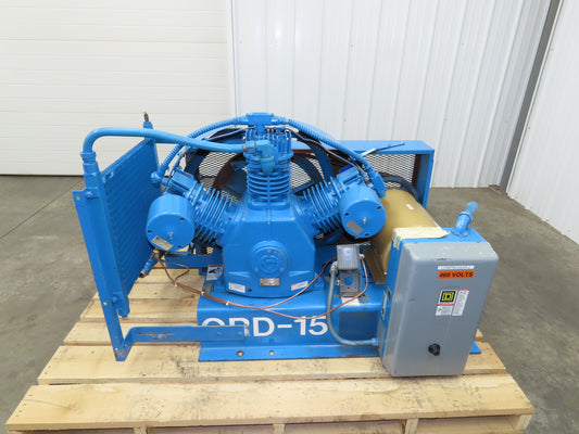 Quincy QRDS-15 Oil-less Piston Air Compressor Pump 53 CFM 150PSI 15Hp 230/460V