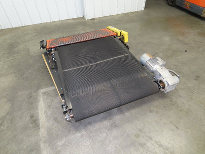 40"W x 48"L Pallet Conveyor 36" Grip Belt with Live Roller On Ramp 3PH 205FPM