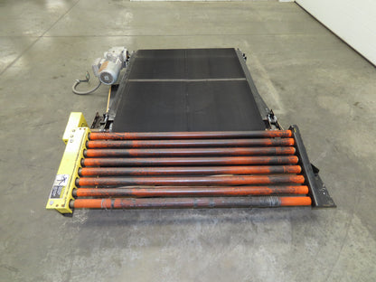 40"W x 48"L Pallet Conveyor 36" Grip Belt with Live Roller On Ramp 3PH 205FPM