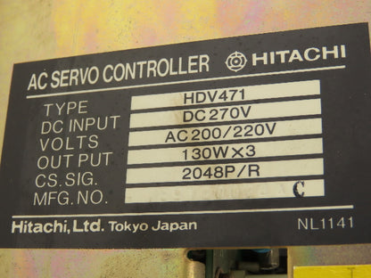 Hitachi HDV471 Servo Controller Power Supply Unit 270VDC Input 220VAC Output