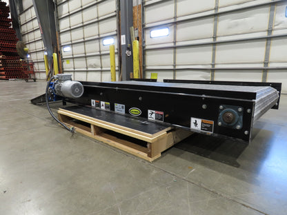 Hytrol 42"x 6'L MatTop Belt Conveyor 39"BF w/Gravity Roller Off Ramp 3PH 205FPM