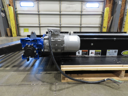 Hytrol 42"x 6'L MatTop Belt Conveyor 39"BF w/Gravity Roller Off Ramp 3PH 205FPM