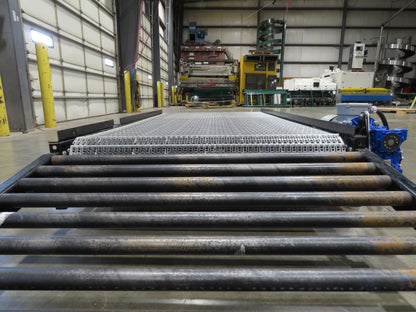 Hytrol 42"x 6'L MatTop Belt Conveyor 39"BF w/Gravity Roller Off Ramp 3PH 205FPM