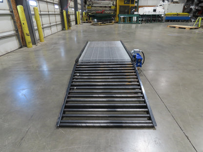 Hytrol 42"x 6'L MatTop Belt Conveyor 39"BF w/Gravity Roller Off Ramp 3PH 205FPM