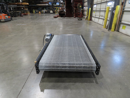 Hytrol 42"x 6'L MatTop Belt Conveyor 39"BF w/Gravity Roller Off Ramp 3PH 205FPM