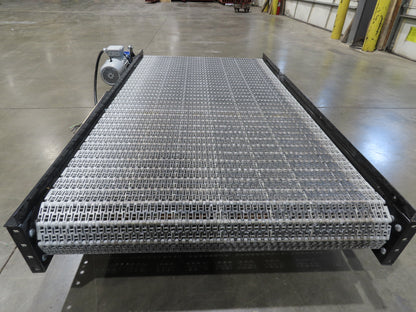 Hytrol 42"x 6'L MatTop Belt Conveyor 39"BF w/Gravity Roller Off Ramp 3PH 205FPM