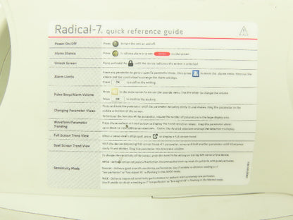 Masimo Radical 7 Rainbow Pulse CO-Oximeter with Finger Probe and Power Cord 120V