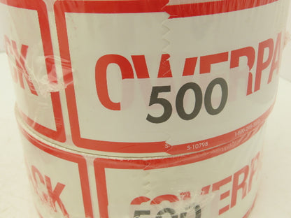 Uline S-10798 "Overpack" Air Label 500/Roll 2 1/2 x 6" High Gloss Lot of 4 Rolls