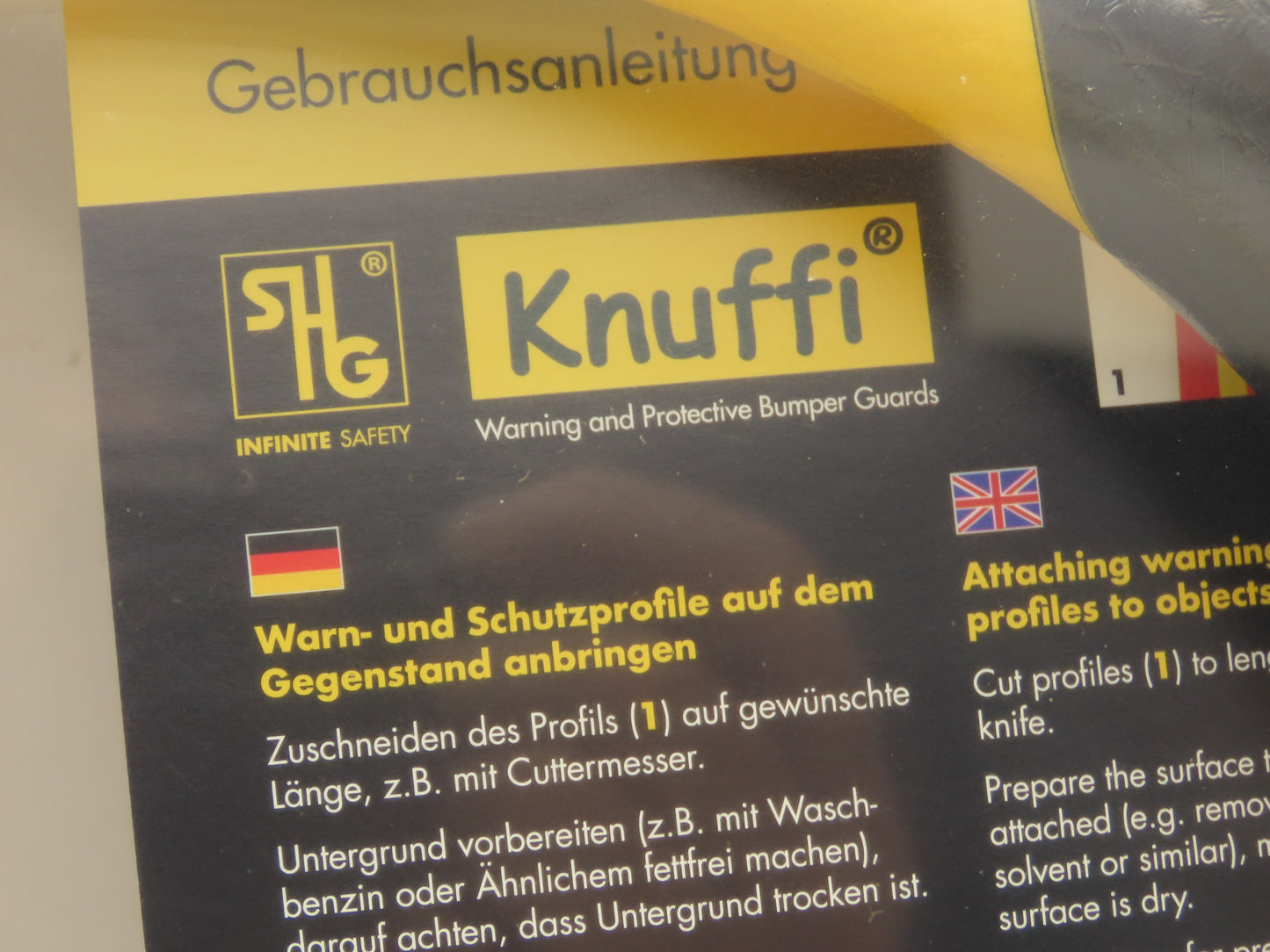 SHG Type A Infinite Safety Foam Bumper Edge Guard 5m Yellow & Black W/Adhesive