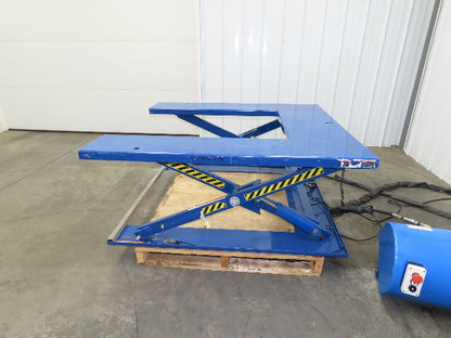 Vestil EHU-2 U-Shape Electric Scissor Lift Table 2000LB 56x53" 115V 1Ph 30" H