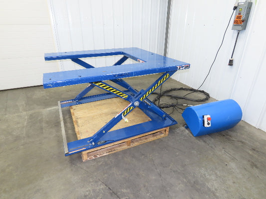 Vestil EHU-2 U-Shape Electric Scissor Lift Table 2000LB 56x53" 115V 1Ph 30" H