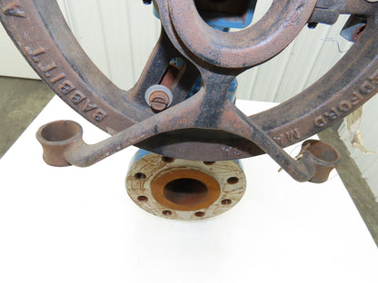 Atwood Morrill 3-Way Globe Valve 4" Flanged Limitorque Gear Operator Pull Chain