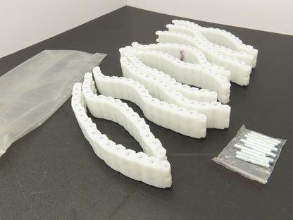 TGW 90140025 Conveyor Chain Coupler White Poly 1/4"Pitch 8.25" XR40 Lot Of 10
