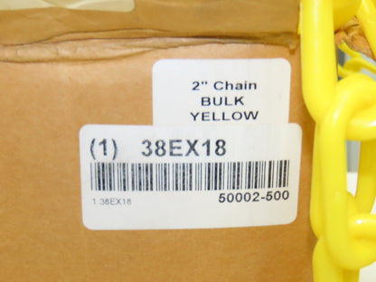 Grainger 38EX18 Safety Chain Barrier Yellow Polyethylene 2" Links 500' Length
