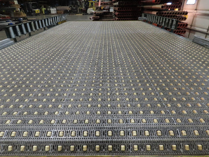 UMD 8' 8"x 15' MatTop Plastic Roller Belt Conveyor 98"BF 3PH Belt Drive 112FPM