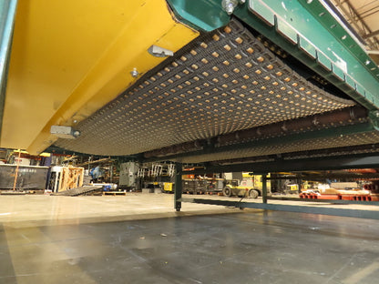 UMD 8' 8"x 15' MatTop Plastic Roller Belt Conveyor 98"BF 3PH Belt Drive 112FPM