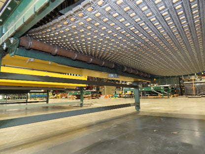 UMD 8' 8"x 15' MatTop Plastic Roller Belt Conveyor 98"BF 3PH Belt Drive 112FPM