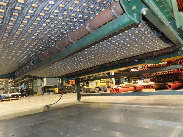 UMD 8' 8"x 15' MatTop Plastic Roller Belt Conveyor 98"BF 3PH Belt Drive 112FPM