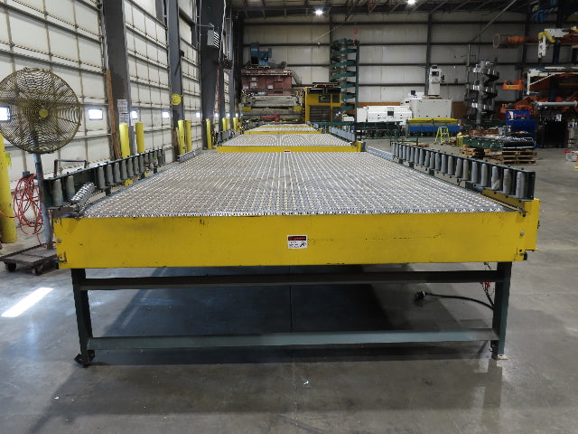 UMD 8' 8"x 15' MatTop Plastic Roller Belt Conveyor 98"BF 3PH Belt Drive 112FPM