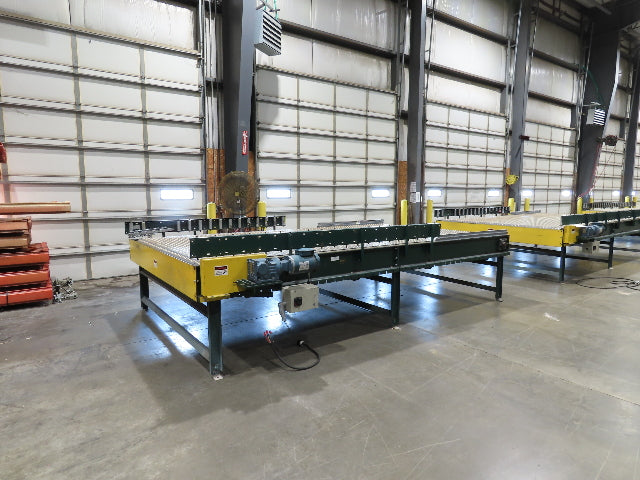 UMD 8' 8"x 15' MatTop Plastic Roller Belt Conveyor 98"BF 3PH Belt Drive 112FPM