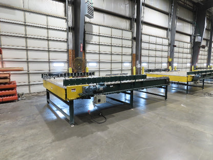 UMD 8' 8"x 15' MatTop Plastic Roller Belt Conveyor 98"BF 3PH Belt Drive 112FPM