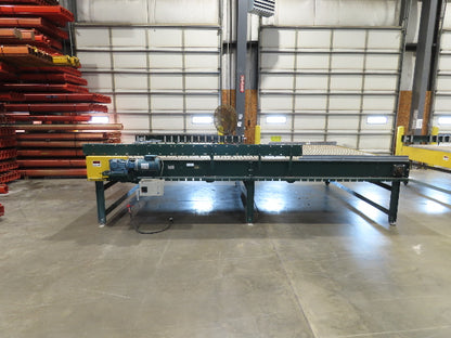 UMD 8' 8"x 15' MatTop Plastic Roller Belt Conveyor 98"BF 3PH Belt Drive 112FPM