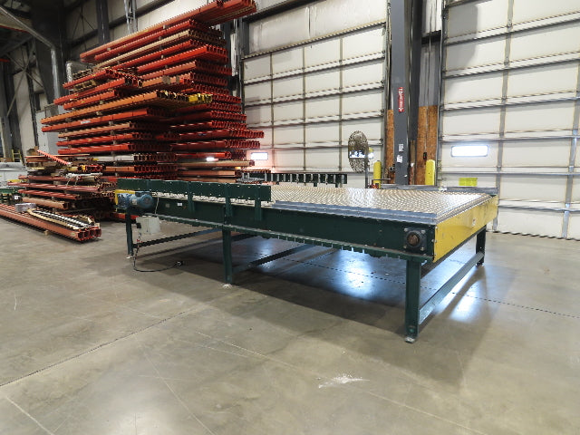 UMD 8' 8"x 15' MatTop Plastic Roller Belt Conveyor 98"BF 3PH Belt Drive 112FPM