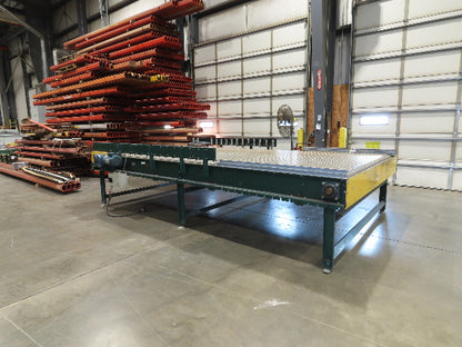 UMD 8' 8"x 15' MatTop Plastic Roller Belt Conveyor 98"BF 3PH Belt Drive 112FPM