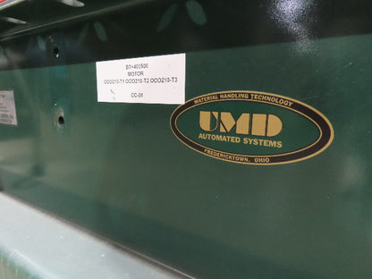 UMD 8' 8"x 15' MatTop Plastic Roller Belt Conveyor 98"BF 3PH Belt Drive 112FPM