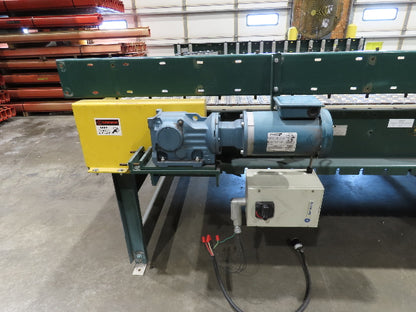 UMD 8' 8"x 15' MatTop Plastic Roller Belt Conveyor 98"BF 3PH Belt Drive 112FPM