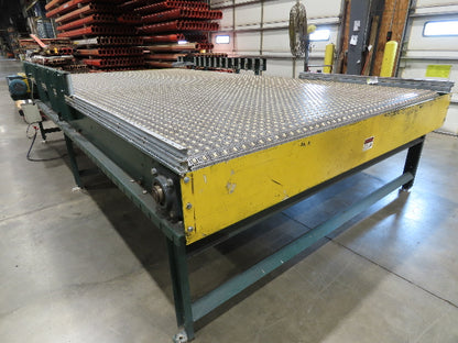 UMD 8' 8"x 15' MatTop Plastic Roller Belt Conveyor 98"BF 3PH Belt Drive 112FPM