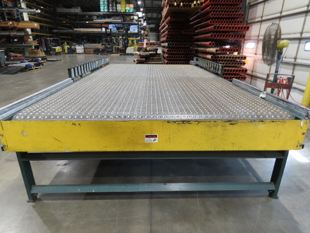 UMD 8' 8"x 15' MatTop Plastic Roller Belt Conveyor 98"BF 3PH Belt Drive 112FPM