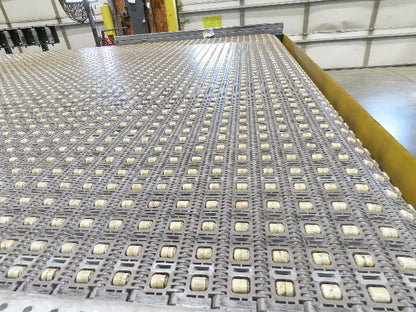 UMD 8' 8"x 15' MatTop Plastic Roller Belt Conveyor 98"BF 3PH Belt Drive 112FPM