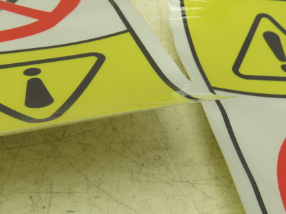 Adhesive Conveyor Safety Caution Reflective Label Sticker 10X14" Lot Of 10