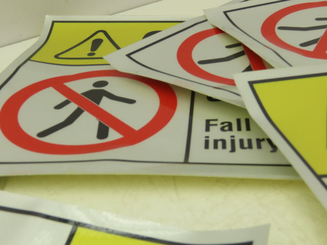 Adhesive Conveyor Safety Caution Reflective Label Sticker 10X14" Lot Of 10