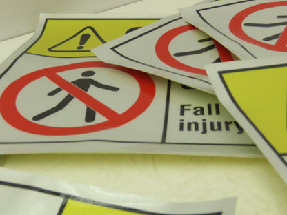 Adhesive Conveyor Safety Caution Reflective Label Sticker 10X14" Lot Of 10