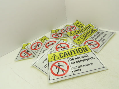 Adhesive Conveyor Safety Caution Reflective Label Sticker 10X14" Lot Of 10
