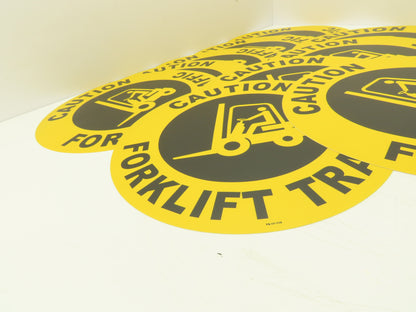 Stranco Adhesive Anit-Slip Floor Sign Caution Forklift Traffic 17" Lot Of 10