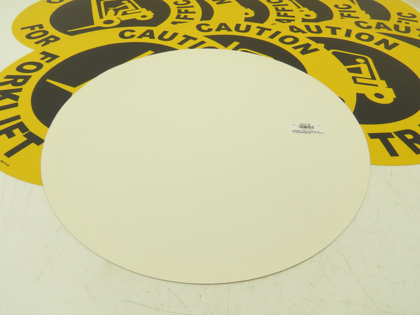 Stranco Adhesive Anit-Slip Floor Sign Caution Forklift Traffic 17" Lot Of 10